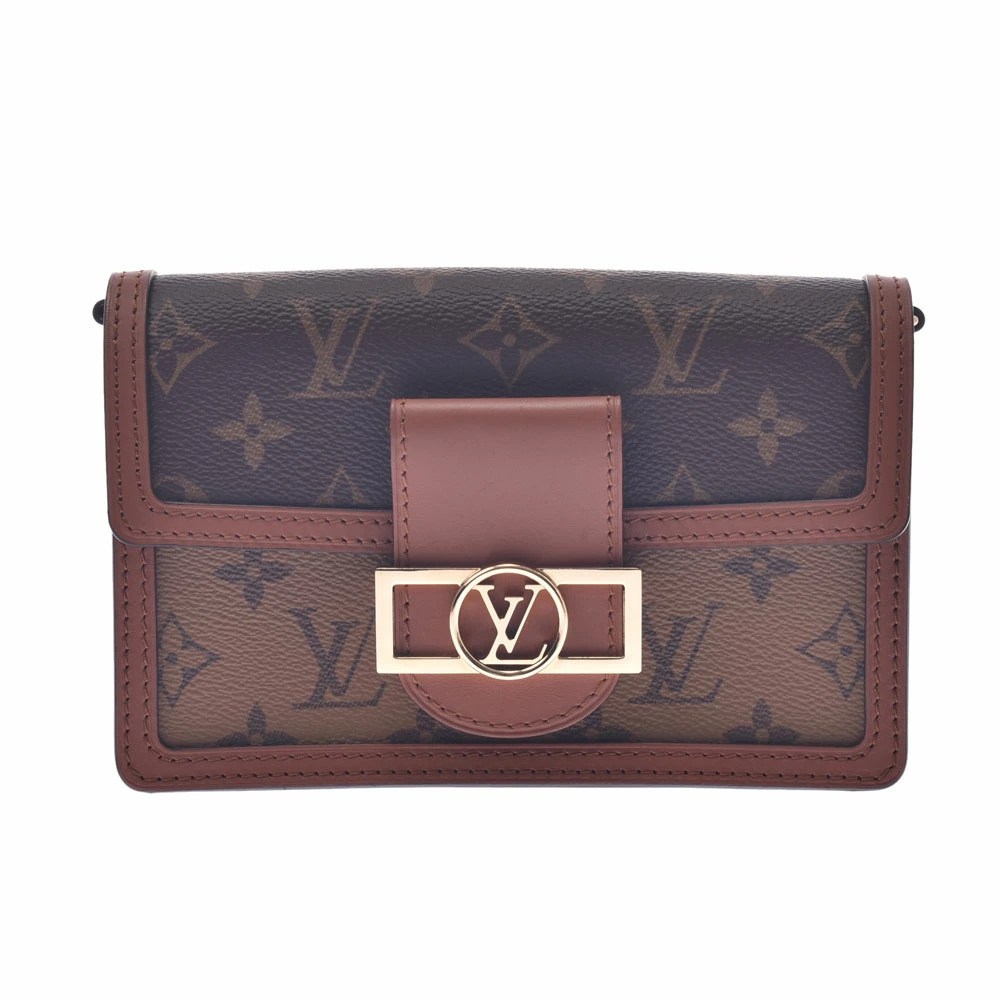 LOUIS VUITTON Monogram Reverse Dauphine Camel Tan Brown Canvas Bag